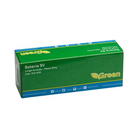 Bateria 9V 6F22 Manganês Heavy Duty Granel 013-9191