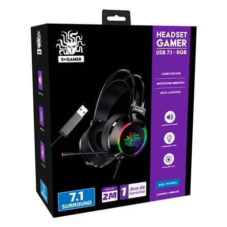 Headset Gamer 7.1 RGB  W5-2000 015-0084