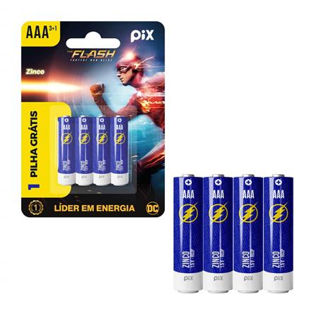 Pilha Manganes Aaa R03p - Blister c/ 4 Pecas - Dc/Pix 022-6004