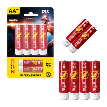 Pilha Alcalina Ultra Aa Lr6 - Blister c/ 4 Pecas  2 Pilhas Aaa Gratis - Dc/Pix 022-6006
