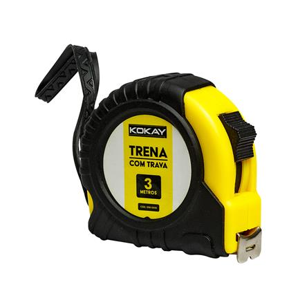 Trena de Aço 3 Metros 16mm com Capa Protetora e Trava KOKAY 056-0003