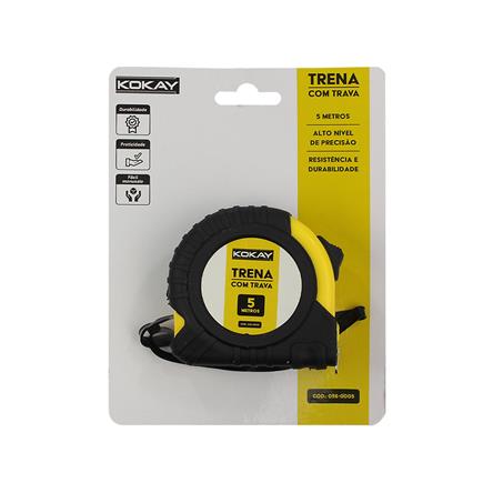 Trena de Aço 5 Metros 19mm com Capa Protetora e Trava KOKAY 056-0005