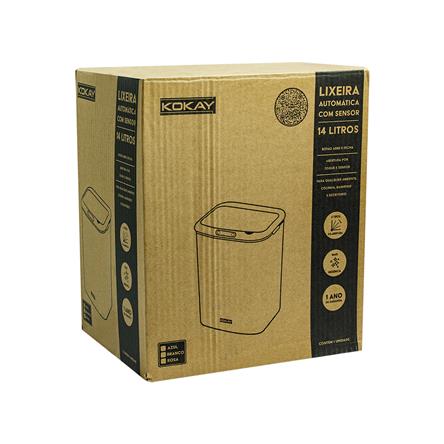 Lixeira Inteligente Sensor Automática Banheiro Cozinha Preta - KOKAY