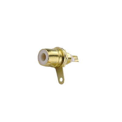 Jack RCA PCI Gold Branco 062-0827