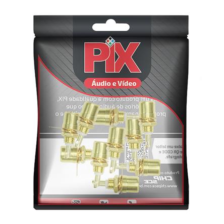 Jack RCA PCI Gold Branco 062-0827