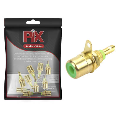 Jack RCA PCI Gold Verde 062-0830