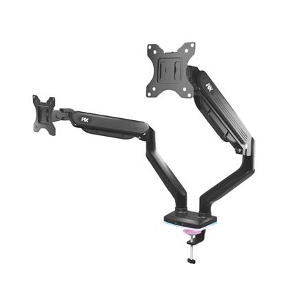 SUPORTE MONITOR PISTAO A GAS (2 MONITORES) - MORSA RGB C/ TIPO C E USB - 17 A 35 - PX-GG9-D 079-0112