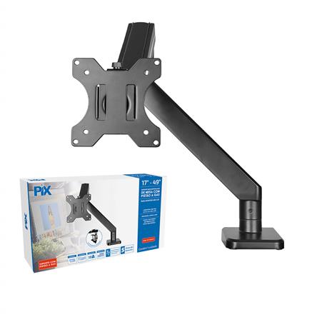 SUPORTE MONITOR PISTAO A GAS (1 MONITOR) - MORSA - 17 A 49 - PX-GA49-S 079-0113
