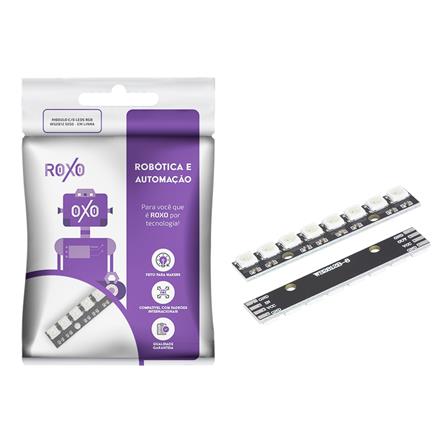 Módulo com 8 LEDs RGB Ws2812 5050 em Linha (1) 010-0243RX