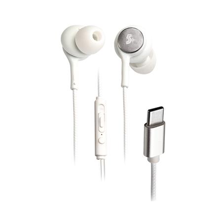 Fone de Ouvido Tipo C Alta Definição Auricular com Microfone Branco 1,20 metro 043-0041