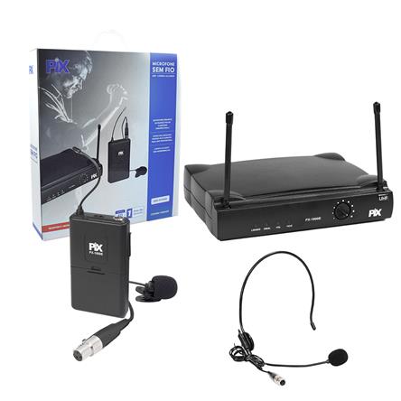 Microfone sem Fio com Receptor e 1 Microfone de Lapela/Headset 578,50Mhz 055-0005