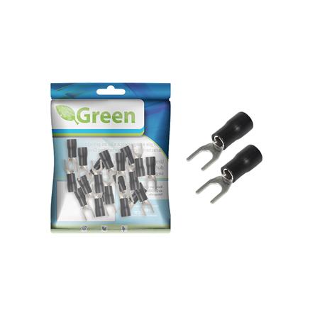 Terminal Forquilha Furo 5 Pré-Isolado PVC Pr Cabo 2,50 A 4,00mm - Kit com 20 Peças 056-1418-20