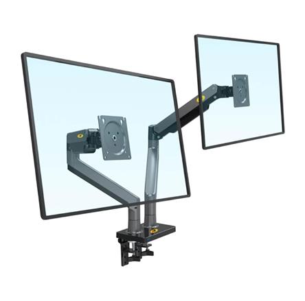Suporte Monitor Articulado Giratório Duplo 22" a 32" de Mesa com Pistão a Gás G35 NB NB-G35
