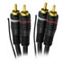 Cabo 2 RCA + 2 RCA 6mm Com Fio Remote 20