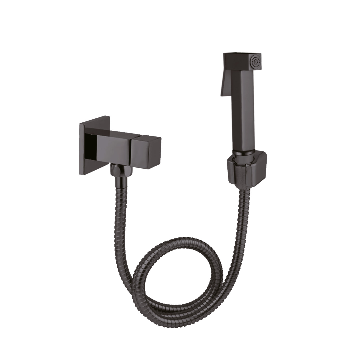Ducha Higiênica Completa Luxo Metal Preto Fosco 056-1114 | Santana